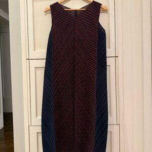 Issey Miyake Pleats Please Striped Sleeveless Dress